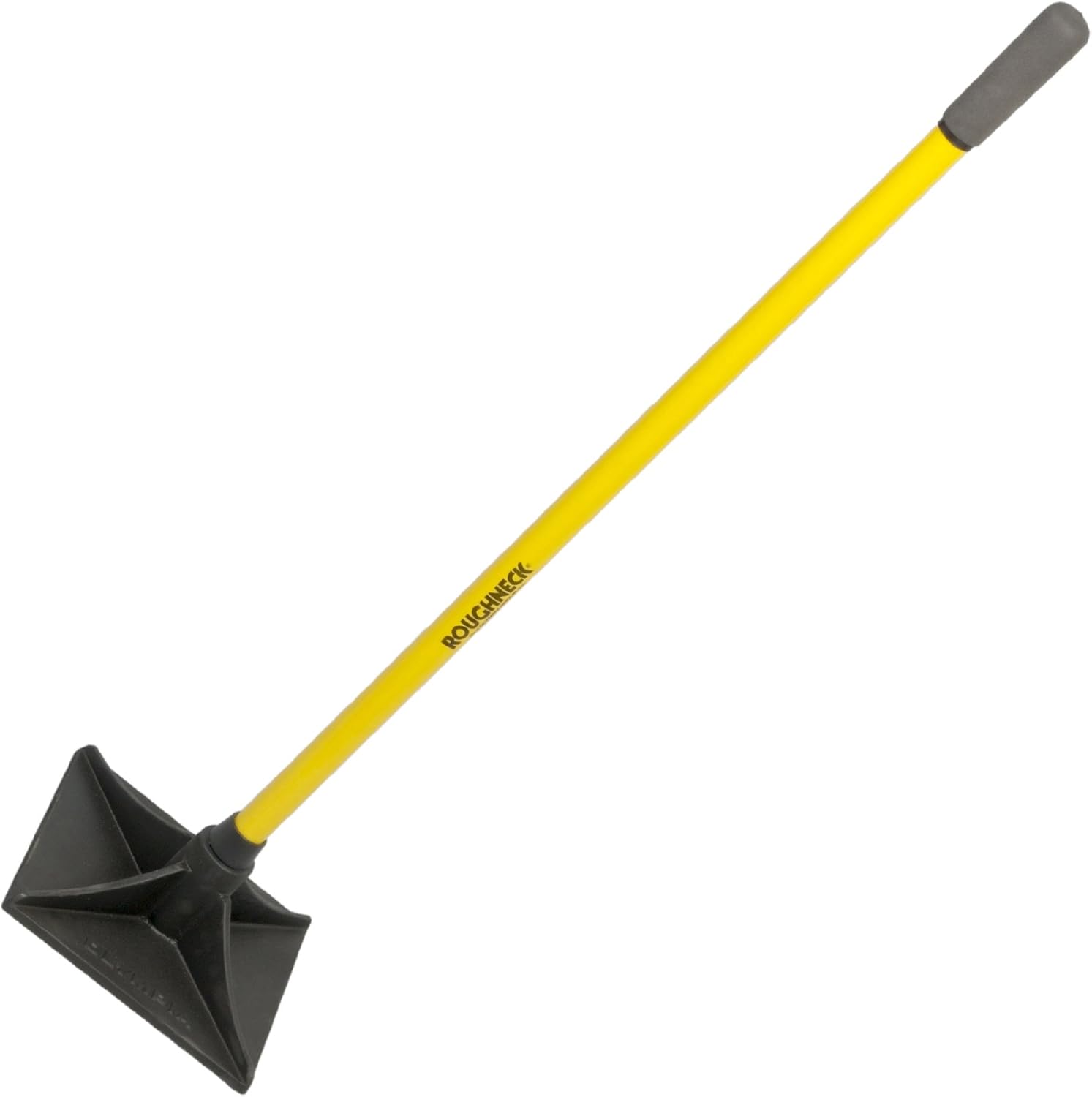 Roughneck Pisón De Tierra Cuadrado 20.3cm, Mango De Fibra De Vidrio, Compactación De Terreno Y Pavimentos