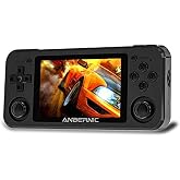 Dosnura RG351P Handheld Game Console, Retro Game Console Open Linux Tony System RK3326 Chip 64G TF Card 2500 Classic Games 3.5 Inch IPS Screen 3500mAh Battery (Black)