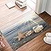 Sea Starfish Shells On The Summer Beach Doormats Entrance Front Door Rug Outdoors/Indoor/Bathroom/Kitchen/Bedroom/Entryway Floor Mats,Non-Slip Rubber,Low-Profile
