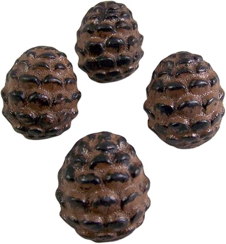 Pine Cone Drawer Pulls Rustic Cabinet Decor 2 Inch Set Of 4