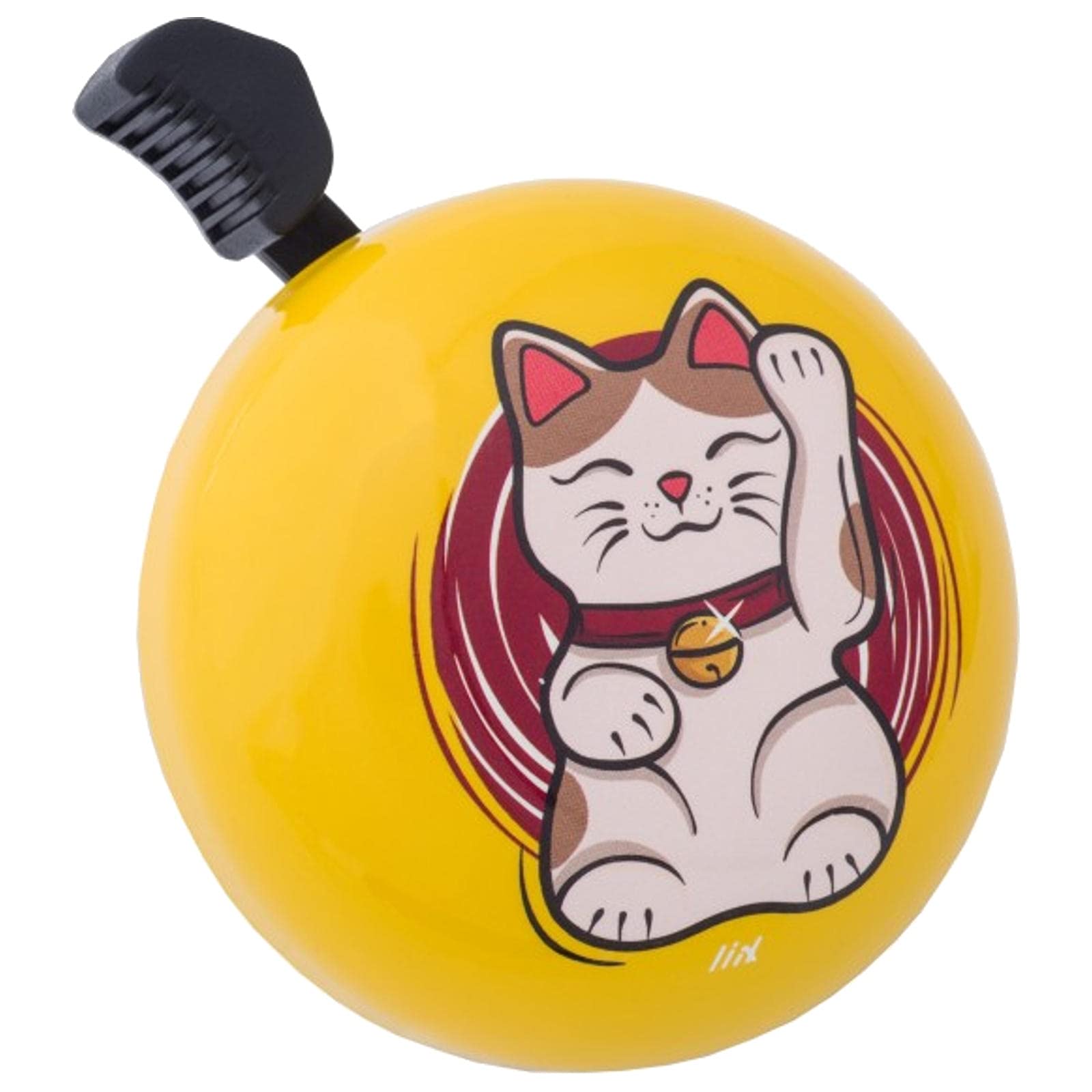 Liix Fahrradklingel Design Bell, Lucky Cat - Gelb, db21