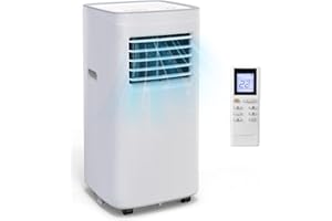 Coolblus Portable Air Conditioners,8500 BTU portable ac up to 360 Sq,3 IN 1 with Remote Control,Sleep Mode, Windows kit,White