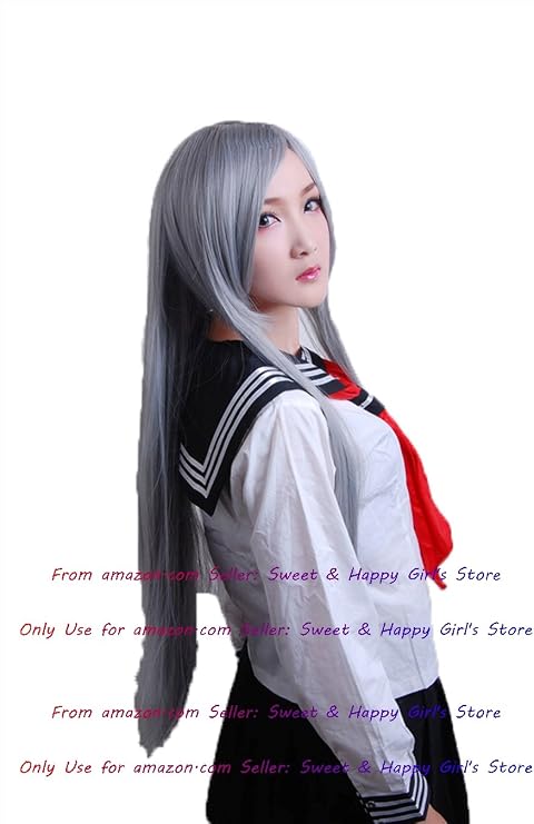 New Fashion Hot Sexy Long Silver Gray Straight Anime Cosplay Wigs Party Masquerade Girls Wigs 80cm By Sweet Happy Girl S Anime Wigs Amazon Ca Beauty