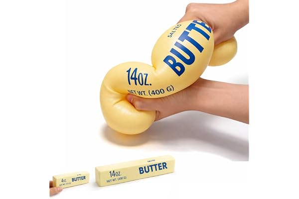 Butter Squishy, Jumbo 14oz Butter Stick Squishy, Slow Rising Squeeze Stress Relief Toy, Large Soft Squish for Adults , Bring
