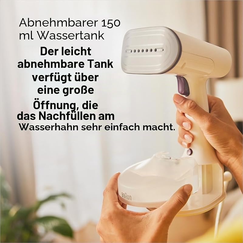 QuickStyle 5 GS5011PU Dampfglätter, Dual FreeGlide 3D Technologie, FastSteam Technologie, Steamer, Dampf 22 g/min, Wassertank 150 ml, 2,5 m Kabellänge, in 45 Sekunden bereit, 1200W, Weiß/Violett