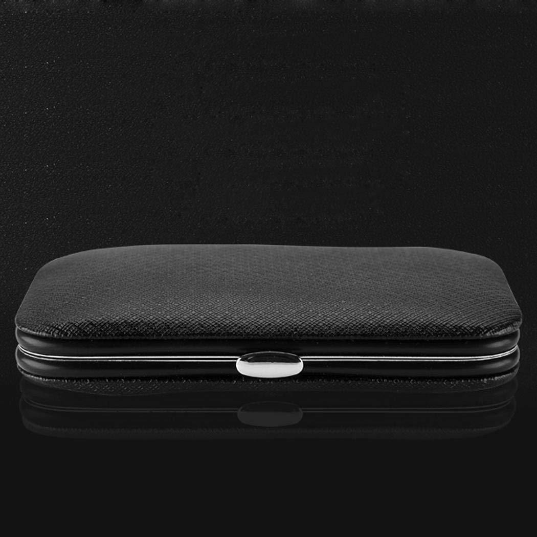 Xixini 8 STÜCKE multifunktionale Nail art Maniküre Werkzeuge Set Nägel Clipper Schere Maniküre Kit (Schwarz)