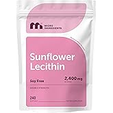 Micro Ingredients Sunflower Lecithin 2,400mg, 240 Softgels | Natural Sunflower Seed Oil Source with Phosphatidylcholine | Soy Free Lecithin Supplement | Non-GMO, No Gluten