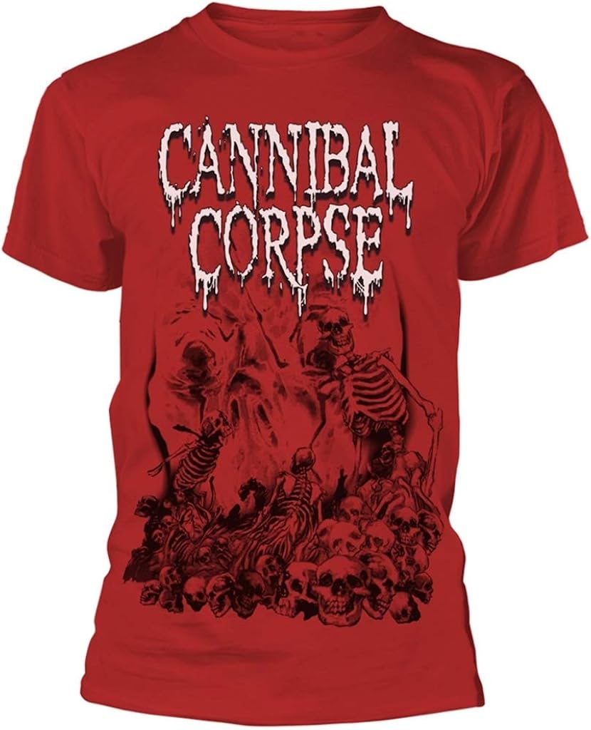 Cannibal Corpse Pile Of Skulls 2018 Red T Shirt Amazon Com