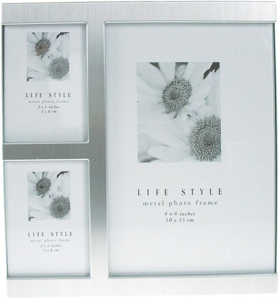 laroom 11971 – Frame Aluminium gävle 10 x 15 and 5 x 8 cm, Silver