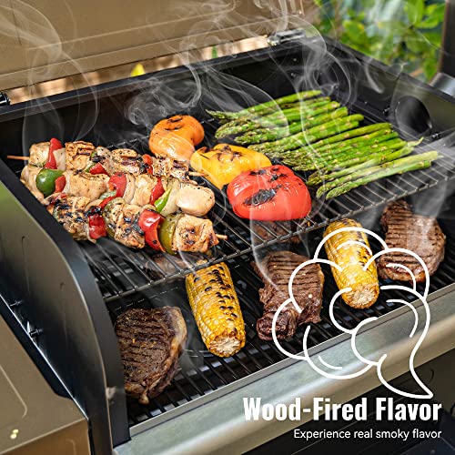 Z Grills Wood Pellet Grill & Smoker, 8 in 1 BBQ Grill Auto Temperature Control, Direct Flame