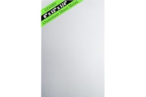 GOORY 1pcs 6061 Aluminum Sheet Metal - 8" x 12" x 1/4"(6mm) T651 Aluminum 1/4 Thin Sheet Plate - with Protective Film Panel Heat Treatable Rectangle for Crafting, DIY, Decoration, Industry