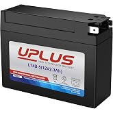 UPLUS YT4B-BS Motorcycle Battery LT4B-5 12V 2.3Ah Maintenance Free AGM | SLA Batteries Replacement Battery for Suzuki and Yamaha Motorcycle Tab Terminal