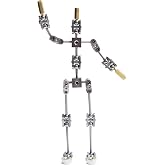 Kihomi Studio Stop Motion Armature Kit - Feet Tie Down DIY Metal Puppet Figure Skeletons Easy Assembly for Animation Character Design &amp; Creative Fun, Perfect for Stop Motion Animation (Silver, 6in)