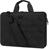 MOSISO 360 Protective Laptop Shoulder Bag, 15-15.6 inch Double Layer Fluffy Padded Laptop Bag with Anti-theft Zipper Compatible with MacBook Pro 16 inch, HP, Dell, Lenovo, Asus Notebook, Black