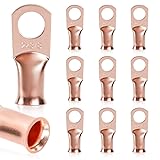 Syaoone Copper Battery Lugs, Ring Terminals, 10 pcs