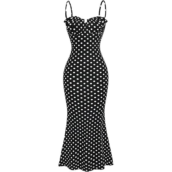 black and white fishtail dress 90s Fishtail Gown in Black and White / Size 8