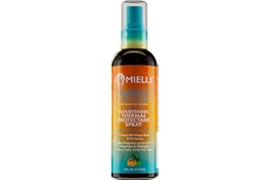 Mielle Organics Nourishing Thermal Heat Protectant Spray - Heat Protection Spray for Hair to Detangle, Nourish & Protect - Shields Hair from Blow Outs & Styling Tools (6 Fl Oz)