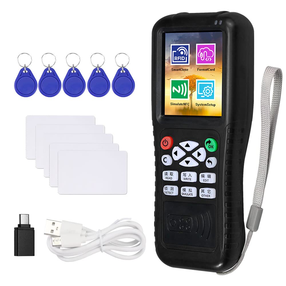 OBO HANDS iCopy Advanced Super RFID Card Reader with Full Decode Function Smart Encryption Duplicator Copier Writer Support Phone APP+T57 Keyfob,UID Card