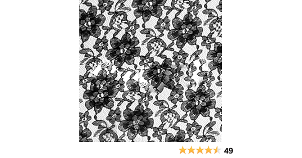 Amazon Com Black Raschel Lace Fabric Sold By The Yard Fb