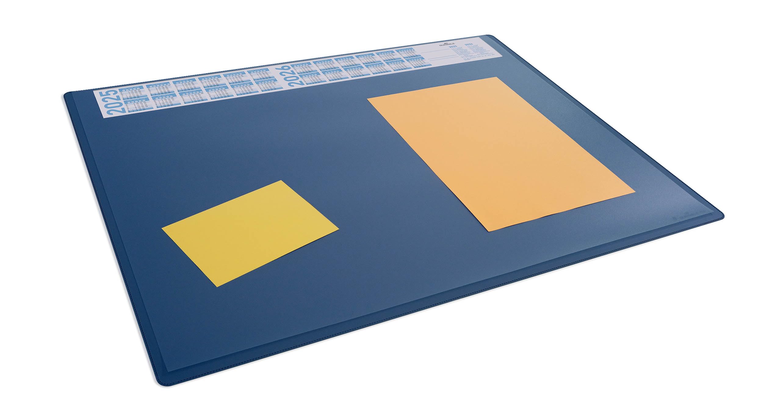 Durable Desk Mat with Annual Calendar 65 x 50 cm, Non-Slip, Polypropylene,Made in Germany, Dark Blue