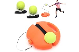Catcan Solo Tennis Trainer Rebound Ball with String, Portable Tennis Practice Device Tennis Training Tool with 3 Tennis Balls and Elastic Strings for Self-Practice, Beginners, Adults