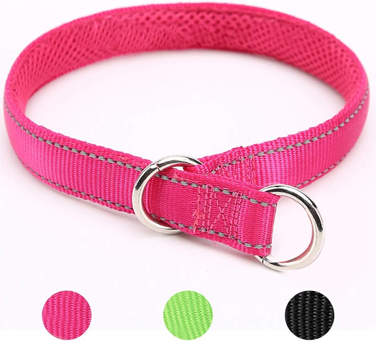Mycicy Reflective Dog Choke Collar, Soft Nylon Training Slip Collar for