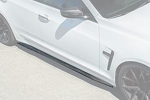 EXTREME ONLINE STORE Replacement for 2016-2019 Cadillac CTS-V | Carbon Package Style Carbon Fiber Side Skirts Rocker Panel Extensions