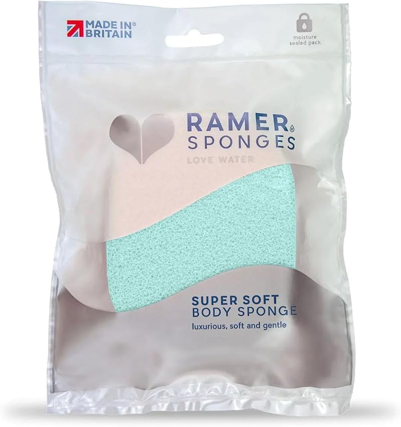RAMER Ramer Shower Sponge Super Soft Small Mint 120mm x 90mm x 20mm