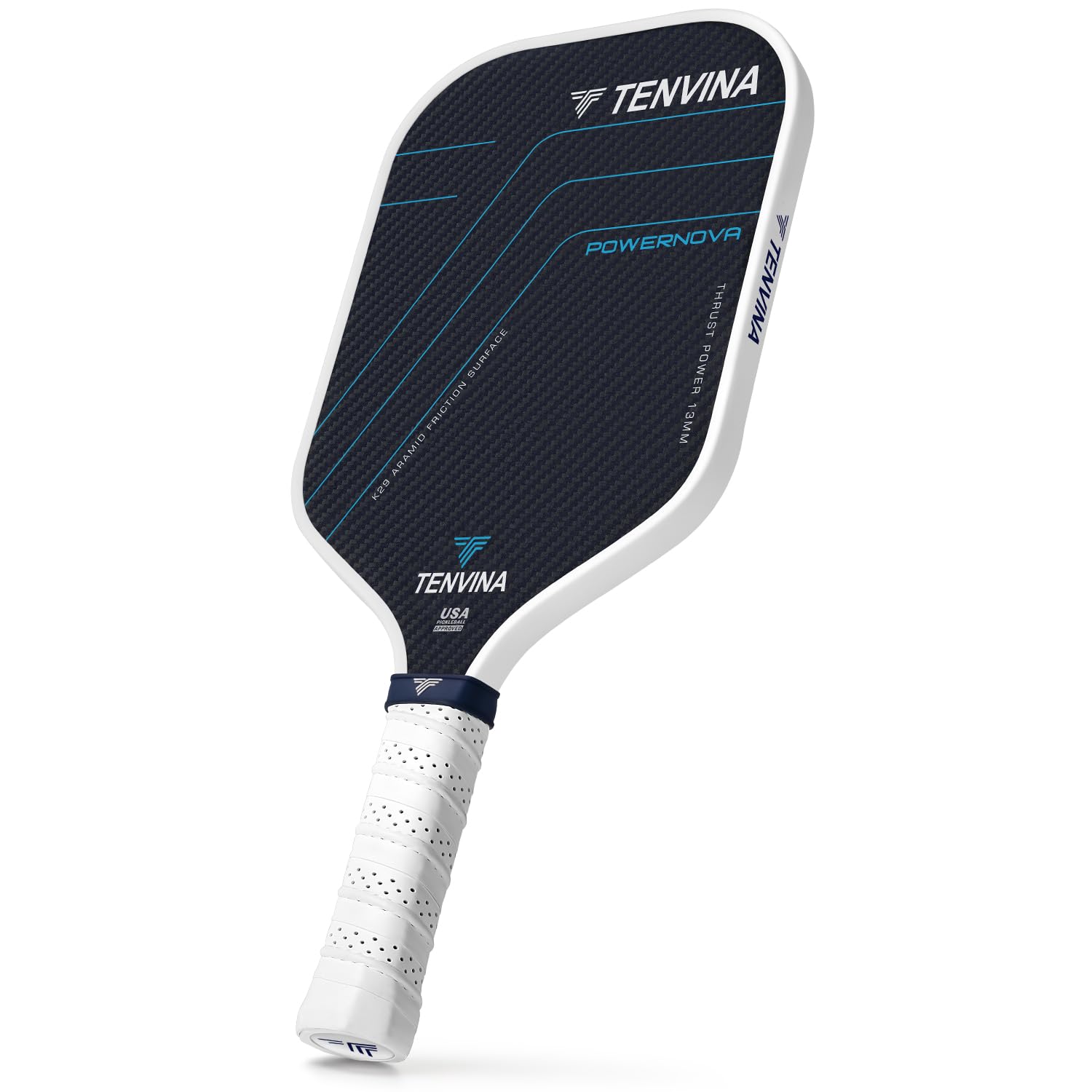 Photo 1 of NHYHN TENVINA Pickleball Paddles, 2025 POWERNOVA K29 Aramid and Carbon Textured Fiber Pickleball Paddle with TPP Honeycomb Core, Explosive Power and Forceful Spin, USAPA Approved Pickle Ball Paddle