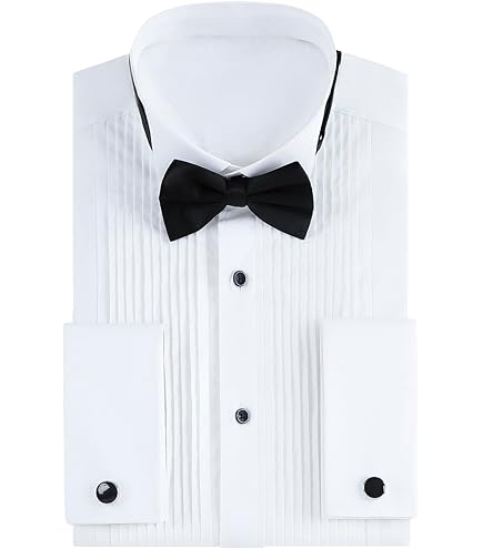 pleated front short sleeve dress shirt men white Pacific Stain Resistant S / Slim / Short Sleeve This Shirt features a relaxed fit pleated front short sleeve dress
