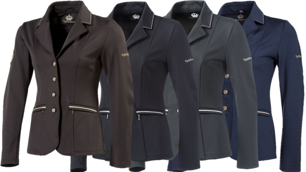 Equi-Theme/Equit'M Unisex Adult 988518734 Soft Cristal Competition Jacket - Navy/Golden Colour Contrasts, One Size