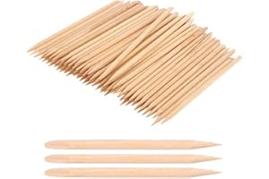 100-Piece Double-Sided Wooden Cuticle Care Sticks for Manicure and Pedicure