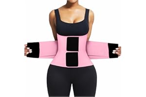 FeelinGirl Waist Trainer Belt Waist Cincher Trimmer Ab Belt Tummy Control Body Shaper with Triple Wrap Women and Men
