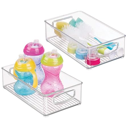 mDesign - Armario de plástico para Cocina, Nevera o congelador con ...