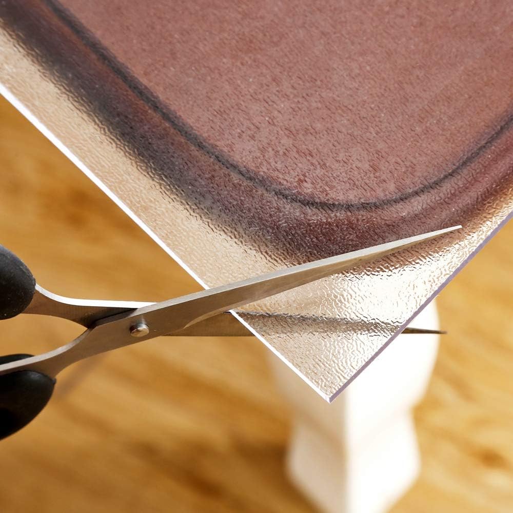 NECAUX Custom Multi-Size 1.5mm Thick Clear PVC Table Cover Protector - 24 x 36 Inch Rectangular Plastic Tablecloth Desk Pad for Coffee Table, Children Writing Desk, Non Slip Floor Mat: Home & Kitchen