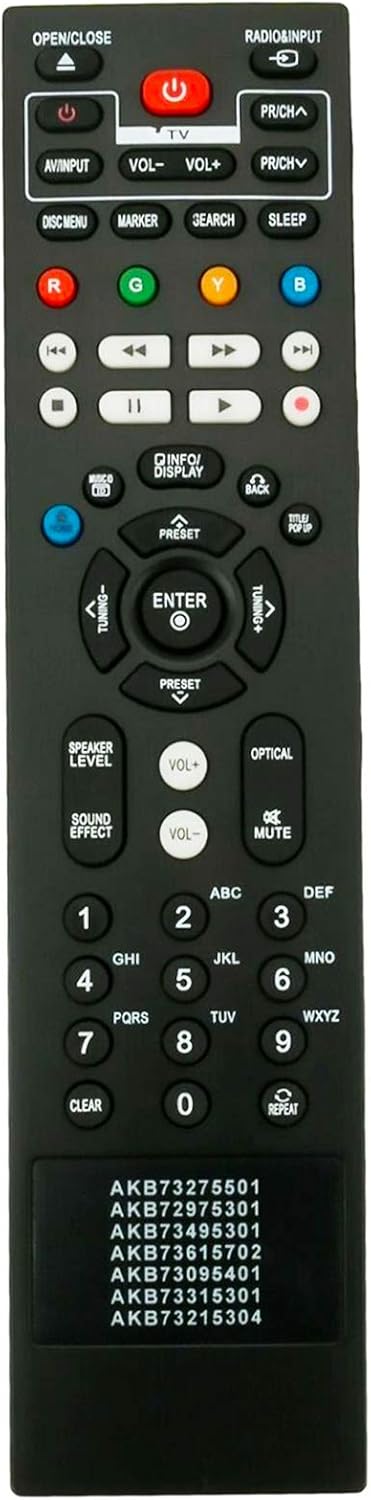 Louisville-Jefferson County Mall Bargain New AKB73215304 7in1 Replacement Remote LG Control for fit Blu-r