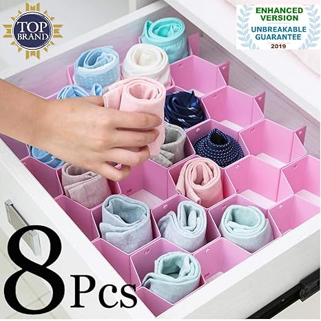 Angel Bear Honeycomb Closet Organizer Drawer Dividers Plastic