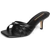 DREAM PAIRS Women's Strappy Kitten Heels 2.5 inch Stability Cute Flip Flops Thong Sandals with Cushioned Insoles for All-day Wear Prom Party Vacation