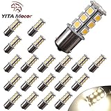 YITAMOTOR 20 X 1156 BA15S 18-SMD RV Camper Warm White LED Light Bulbs Tail Backup 1141 1003