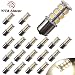 YITAMOTOR 1156 BA15S 1141 1003 18-SMD RV Camper Warm White LED Light Bulbs Tail Brake Backup Reverse LED Bulbs (Pack of 20)