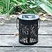Whitelotous 2pcs/Set Metal Rattan Solar LED Hanging Lantern Lights IP44 Waterproof Outdoor Garden Yard Decor Lamps