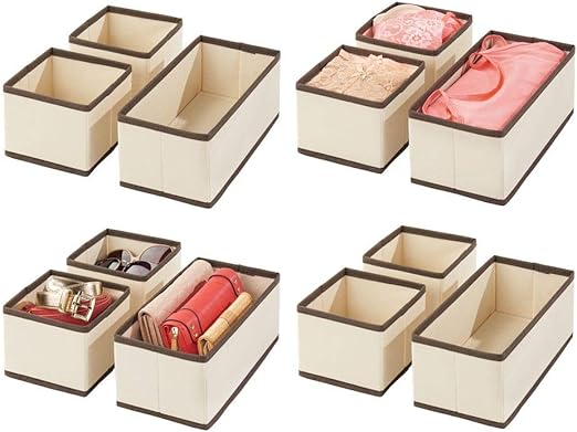 Amazon Com Mdesign Soft Fabric Dresser Drawer And Closet Storage
