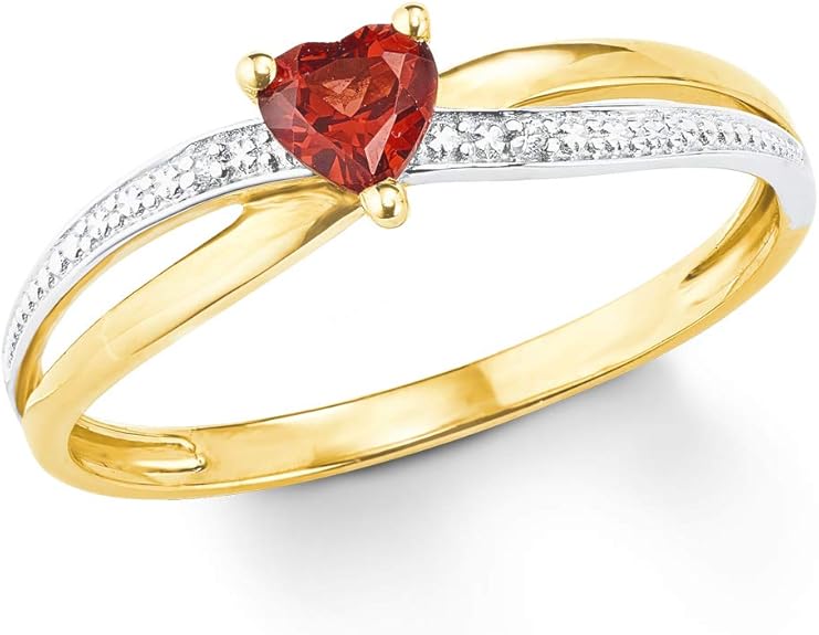 amor Amor Women's Ring 375/9 Carat Gold Heart Amazon.co.uk Jewellery