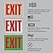 Cyalume Cyflect Glow in the Dark and Reflective Emergency Exit Sign, 8 Inches x 10 Inches, Adhesive Backing