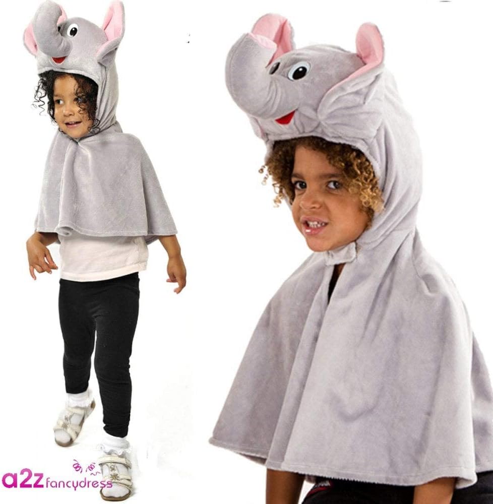 Elephant Costume Kids Fancy Dress Kids Costume, 3-7 Years Unisex | High  Quality Elephant Outfit, Capes for Kids, Elephant Costumes Dress Up Costumes  | Fancy Dress for Kids \u0026 Toddlers by Pretend, image size:978x1000