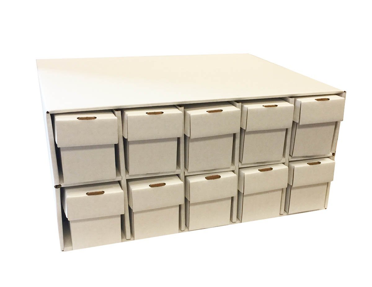 Card Penthouse House Storage Box with 10 800Count Vertical Storage