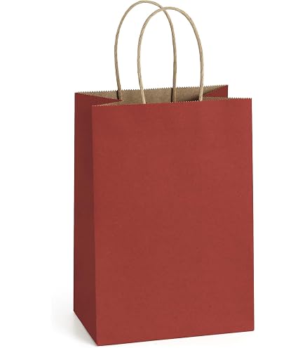 Joybe Navy Blue Kraft Paper Bags – 200 Pack, 8x4.75x10 Inches, Handles, 100g Recycled Paper For Retail, Gifts & Parties