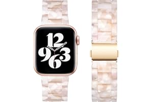 BesBand Band Compatible with Apple Watch Strap 38mm 40mm 41mm, Resin Bands iWatch Bracelet for Series 9 8 7 6 5 4 3 2 1 SE, L