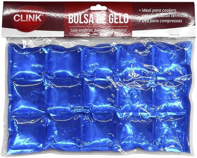 Bolsa de Gelo Artificial Flexível Azul 25X15CM: Amazon.com  (7899850307321)