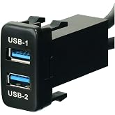 Timloon Dual USB 3.0 Car Dash Flush Mount Extension Cable Length 3.3FT 1M for Toyota, Size 1.6&rdquo;x0.9&rdquo;x2.3&rdquo; (Type B)